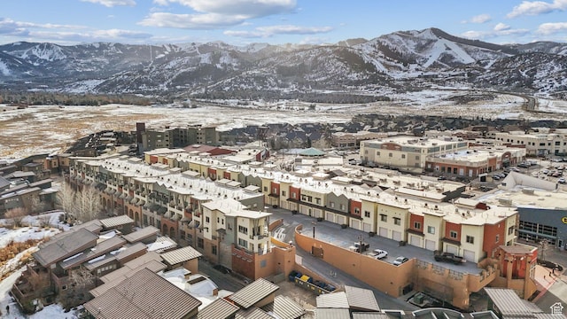 6169 Park Ln Unit 37, Park City, UT 84098 - snowy aerial view featuring a mountain view