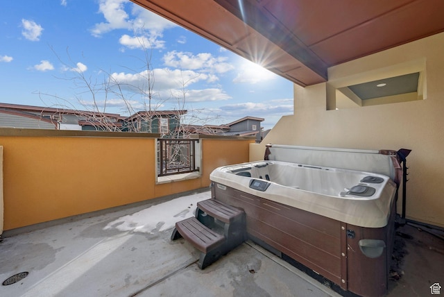 6169 Park Ln Unit 37, Park City, UT 84098 - view of patio / terrace featuring a hot tub
