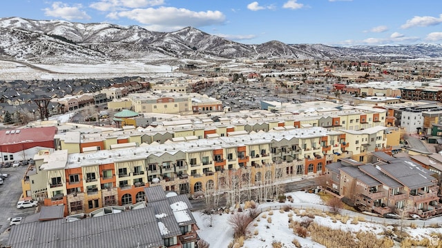 6169 Park Ln Unit 37, Park City, UT 84098 - snowy aerial view with a mountain view