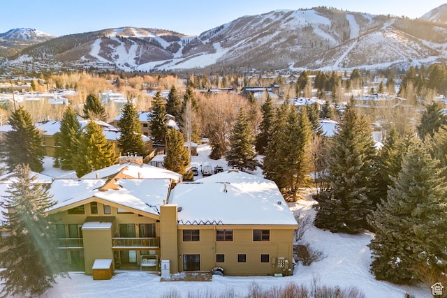 515 Saddle View Way Unit 23, Park City, UT 84060 - snowy aerial view with a mountain view