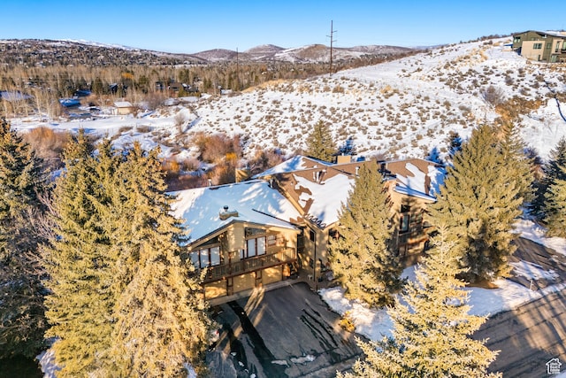 515 Saddle View Way Unit 23, Park City, UT 84060 - snowy aerial view with a mountain view