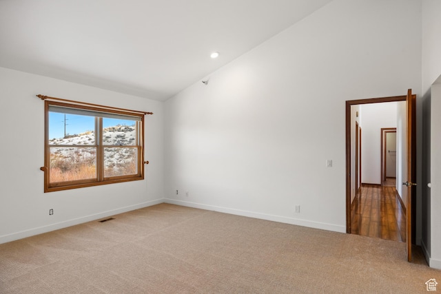 515 Saddle View Way Unit 23, Park City, UT 84060 - carpeted empty room featuring high vaulted ceiling