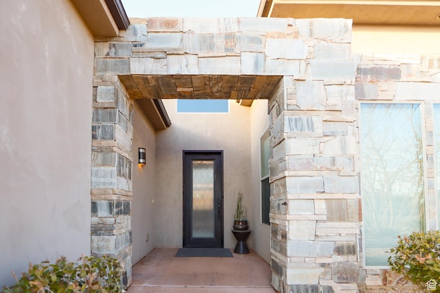 378 W Redstone Ct, Ivins, UT 84738 - entrance to property with stone siding and stucco siding