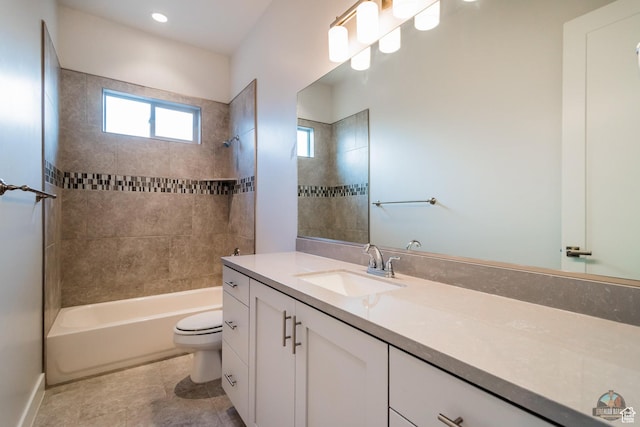 378 W Redstone Ct, Ivins, UT 84738 - full bath with tile patterned flooring, bathtub / shower combination, vanity, and toilet