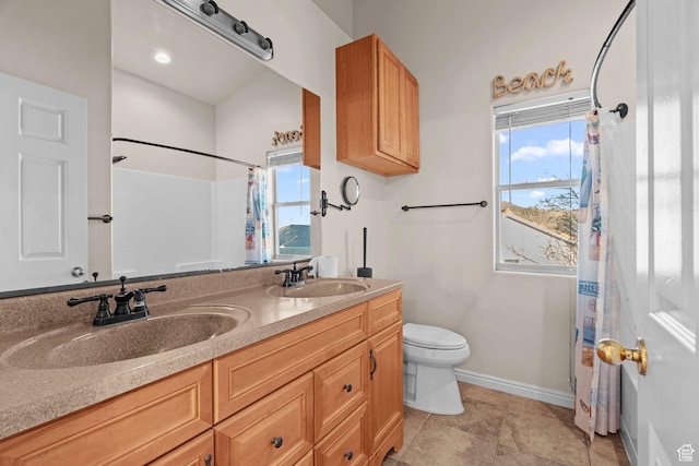 3561 W 290 N, Hurricane, UT 84737 - full bathroom with vanity, shower / bath combination with curtain, and toilet