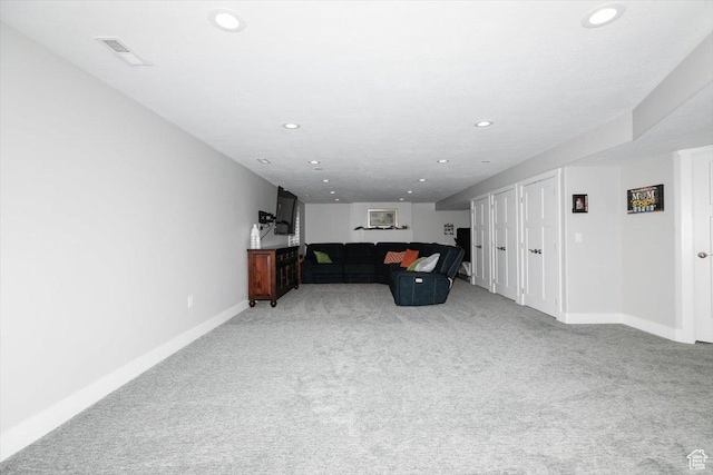 view of carpeted living room
