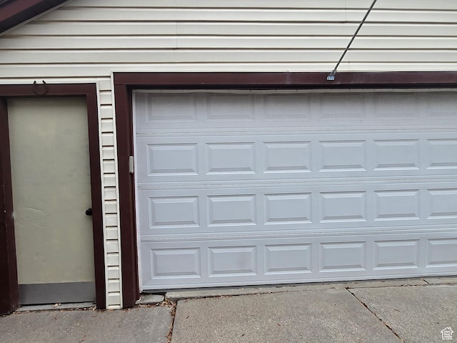 garage with driveway