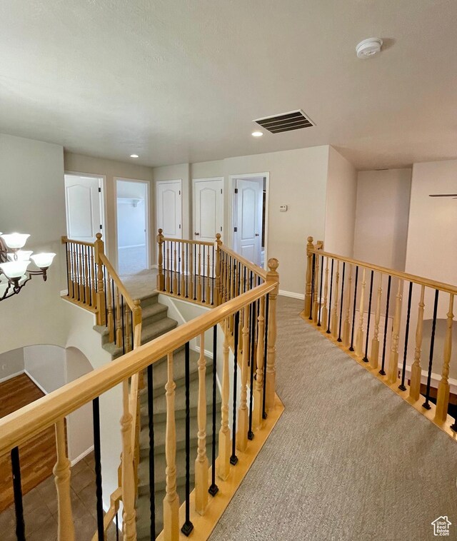 909 E Rosebud Ct, Draper, UT 84020 - hallway featuring light colored carpet