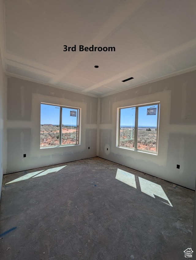 empty room with visible vents