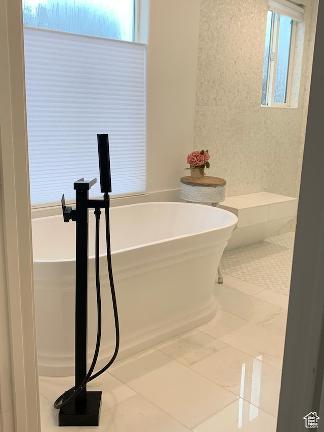 14139 S Radial Ln, Draper, UT 84020 - full bath with a freestanding tub and marble finish floors