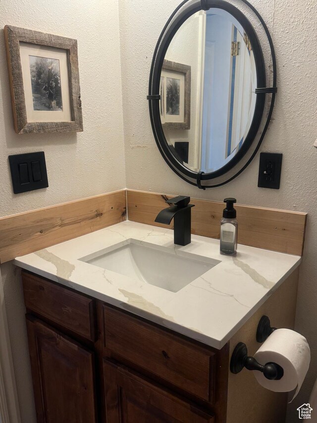 14139 S Radial Ln, Draper, UT 84020 - bathroom with vanity and a textured wall