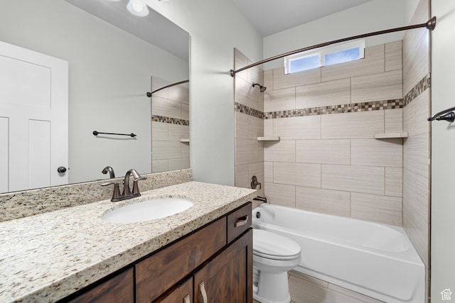 10743 S Autumn Wind Way S, Jordan, UT 84009 - full bathroom with vanity, toilet, and tiled shower / bath combo