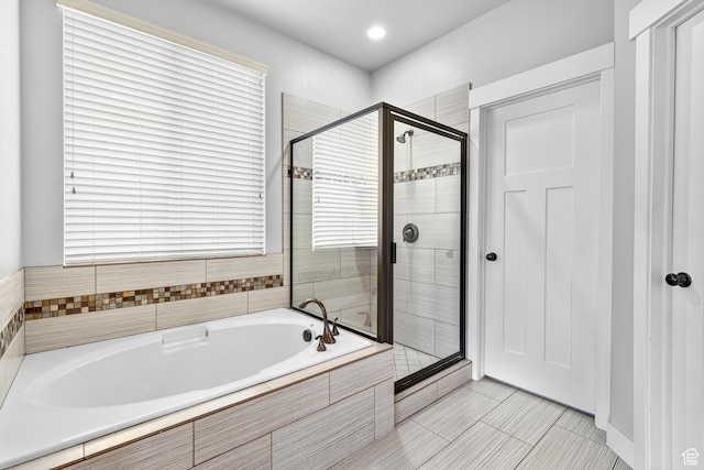 10743 S Autumn Wind Way S, Jordan, UT 84009 - bathroom with independent shower and bath and tile patterned floors