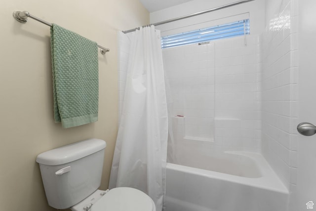 3457 W Hamm Ln, Herriman, UT 84096 - bathroom with toilet and shower / bath combo with shower curtain