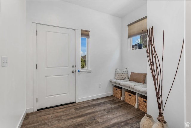 3457 W Hamm Ln, Herriman, UT 84096 - mudroom with dark wood-style flooring and baseboards
