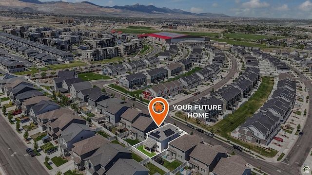 3457 W Hamm Ln, Herriman, UT 84096 - aerial overview of property's location with a mountainous background