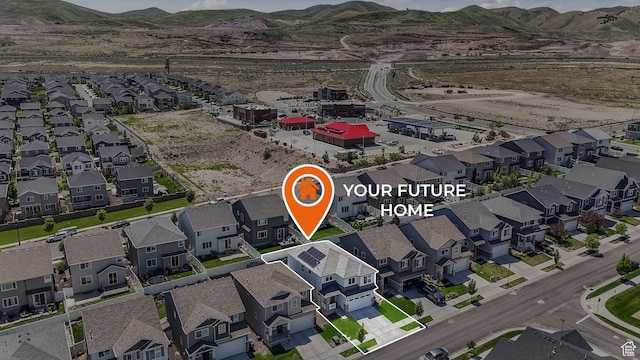 3457 W Hamm Ln, Herriman, UT 84096 - aerial perspective of suburban area with a mountainous background