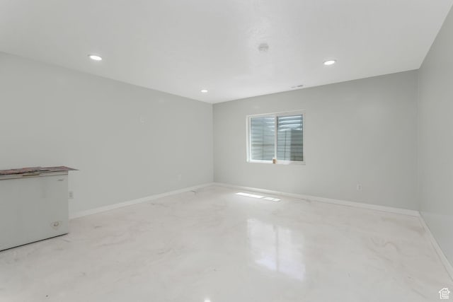 3457 W Hamm Ln, Herriman, UT 84096 - unfurnished room with finished concrete flooring, recessed lighting, and baseboards