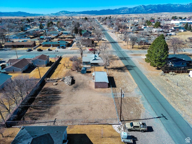 aerial view featuring a mountain view