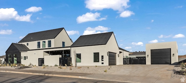 exterior space featuring a garage