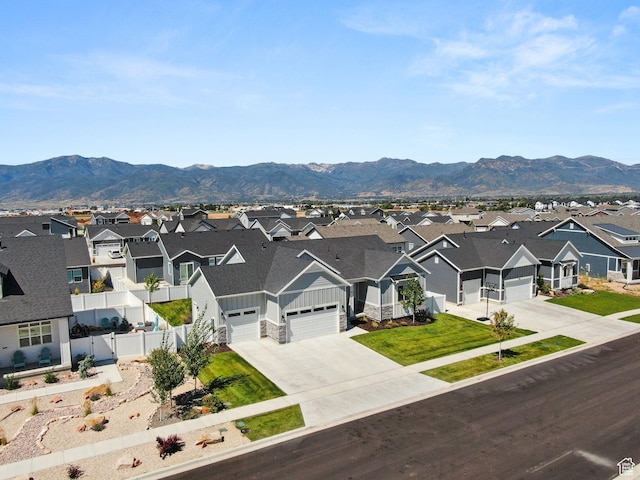 1712 S 1160 E, Heber City, UT 84032 - ranch-style house featuring a mountain view, a garage, and a front lawn