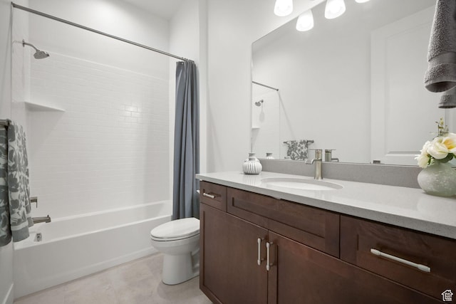 1712 S 1160 E, Heber City, UT 84032 - full bathroom featuring tile patterned floors, vanity, toilet, and shower / bath combo