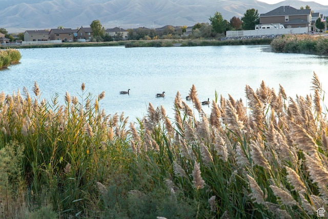 water view with a mountain view