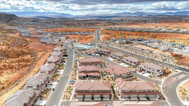 aerial view featuring a mountain view