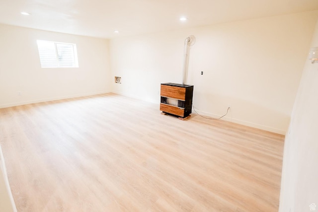1898 N Rocky Ford Dr, Sigurd, UT 84657 - basement with light wood-style flooring, recessed lighting, and baseboards