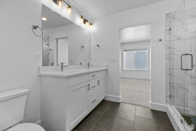 1246 W 575 S Unit 154, Logan, UT 84321 - bathroom featuring vanity, toilet, and walk in shower