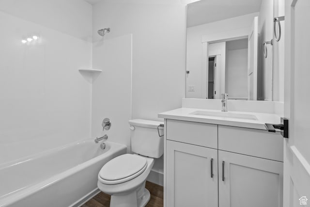 1246 W 575 S Unit 154, Logan, UT 84321 - full bathroom with vanity, hardwood / wood-style floors, toilet, and shower / bath combination