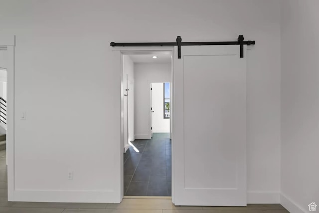 5291 W 3775 S Unit 22, Hooper, UT 84315 - hallway featuring a barn door