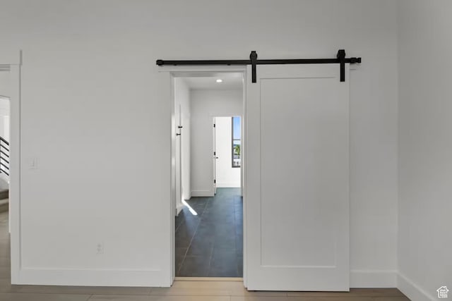 5291 W 3775 S Unit 22, Hooper, UT 84315 - hall with a barn door