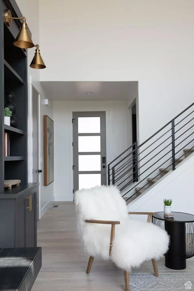5291 W 3775 S Unit 22, Hooper, UT 84315 - staircase with hardwood / wood-style flooring