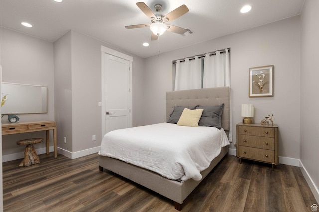 717 S 775 W, Hurricane, UT 84737 - bedroom with dark wood-type flooring and ceiling fan