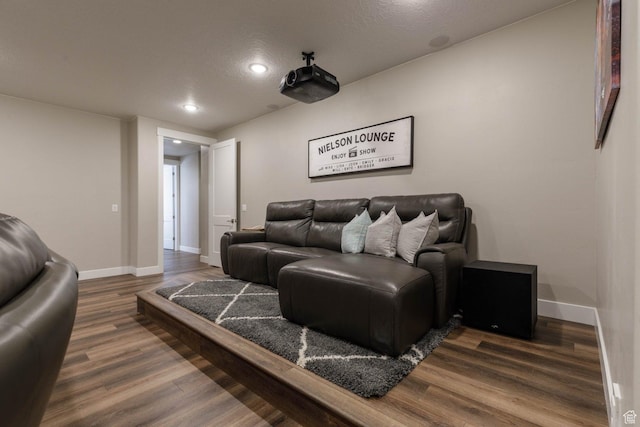 717 S 775 W, Hurricane, UT 84737 - cinema featuring dark hardwood / wood-style floors and a textured ceiling