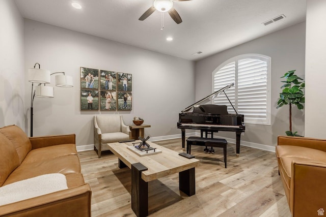 717 S 775 W, Hurricane, UT 84737 - living room with light hardwood / wood-style flooring and ceiling fan