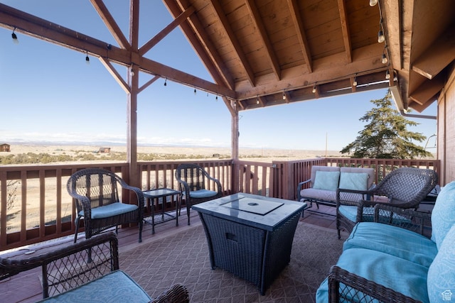 9742 S Crk 29, Duchesne, UT 84021 - view of patio featuring an outdoor living space with a fire pit