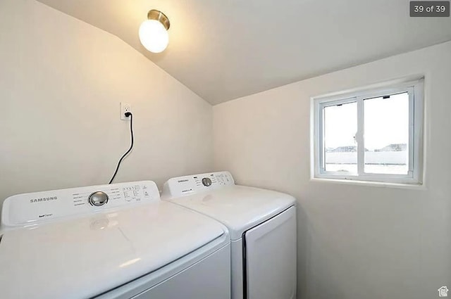 laundry area featuring separate washer and dryer