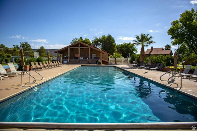 view of pool with a patio