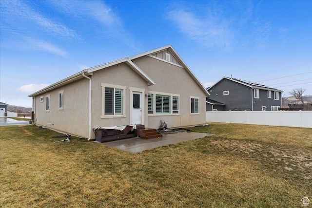 7160 S 1100 E, South Weber, UT 84405 - rear view of property with a yard and a patio