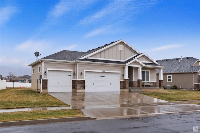 7160 S 1100 E, South Weber, UT 84405 - craftsman-style home with a garage and a front lawn