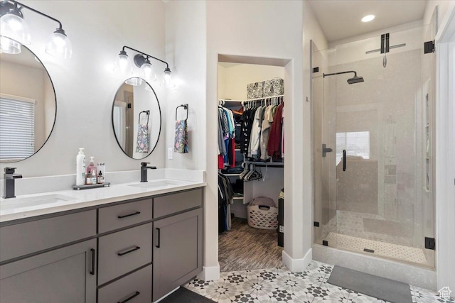 7160 S 1100 E, South Weber, UT 84405 - bathroom with vanity and walk in shower