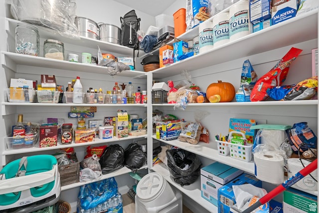 view of pantry