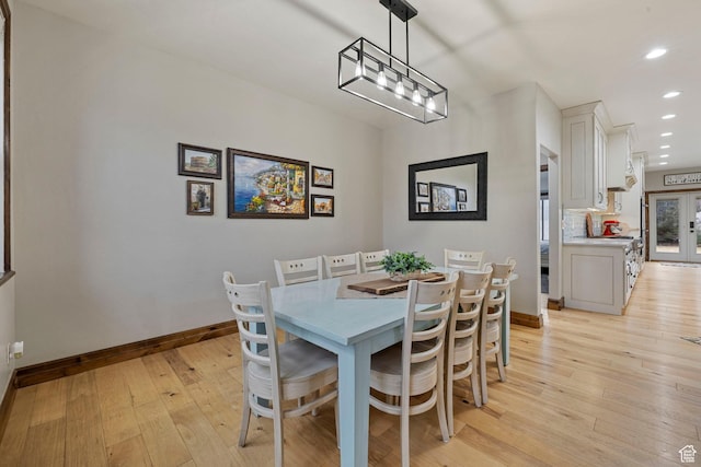 1532 W 3500 N, Pleasant Grove, UT 84062 - dining space with baseboards, light wood-style flooring, and recessed lighting