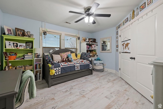 1532 W 3500 N, Pleasant Grove, UT 84062 - bedroom with wood finished floors, baseboards, and ceiling fan