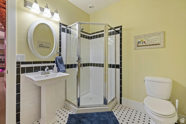 1532 W 3500 N, Pleasant Grove, UT 84062 - full bath featuring a stall shower, toilet, and tile patterned flooring