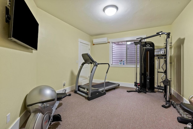 1532 W 3500 N, Pleasant Grove, UT 84062 - workout area with carpet flooring, baseboards, and a wall unit AC