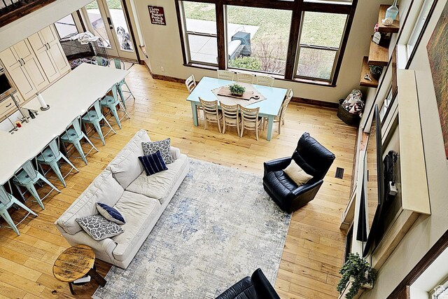 1532 W 3500 N, Pleasant Grove, UT 84062 - living area featuring hardwood / wood-style flooring and baseboards