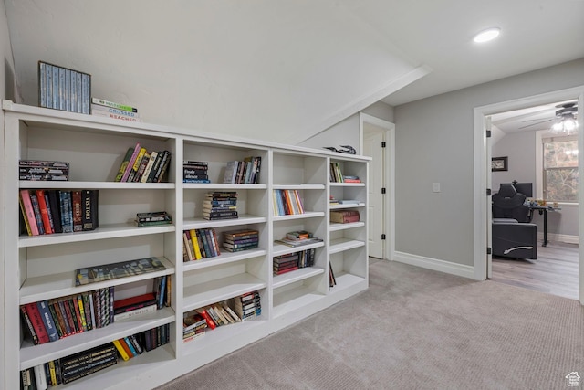 1532 W 3500 N, Pleasant Grove, UT 84062 - detailed view of an office area, baseboards, carpet floors, and ceiling fan
